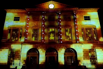 create 3d christmas projection mapping for houses, buildings and events