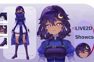 design and rig live2d vtuber model vtuber rigging live2d vtuber commission