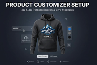 zakeke customily lumise teeinblue kickflip 2d 3d product customizer shopify pod