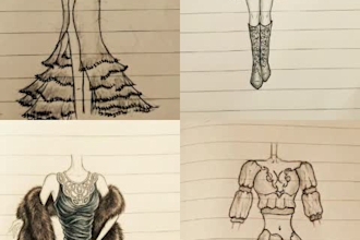design elegant custom dress sketches