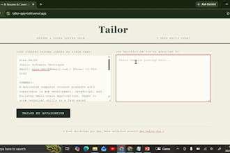 build a custom ai resume and cover letter tailoring tool