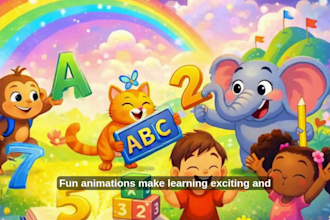do pixar ai animation, cocomelon style, nursery rhymes, kids learning videos