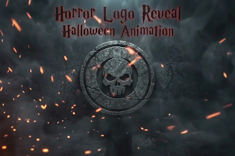 cinematic horror intro and creepy logo reveal