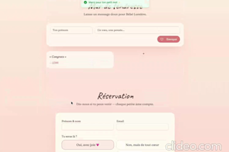 create an animated invitation website with rsvp