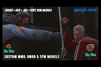 create custom tf2 workshop characters and port model to gmod, mmd, sfm animation