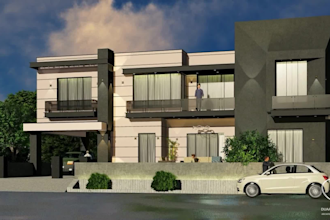 create 3d exterior rendering and modeling for residential house
