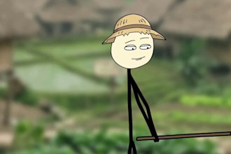create 2d paint explainer video stickman character animation, 2d stick figure