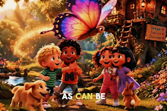 create ai animated kids video, 3d ai cartoon animation, ai video art