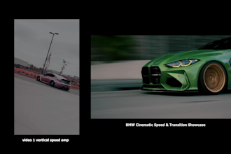 cinematic video editing, speed ramps, and motion graphics