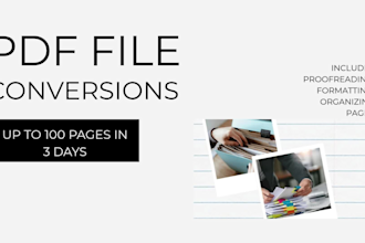 convert your pdf files, proofread, and clean formatting
