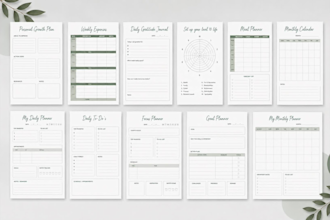 design custom digital and printable planner ,notebook, journal