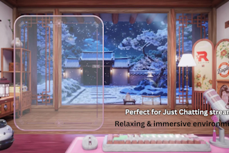 create an animated vtuber room background loop for streaming and obs