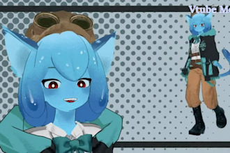 create custom 3d vtuber model with rigging, vrchat avatar and vroid for streamer