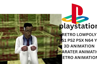 make retro n64 ps1 style 3d models and animations