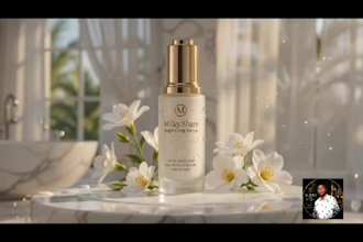 create 3d skincare product animation cosmetic commercial ingredient visualizatio