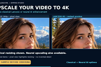 denoise and upscale your video to 4k