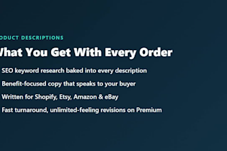 write SEO product descriptions