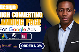 design high converting PPC wordpress landing page for google ads lead generation