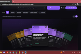 build an interactive HTML course platform for you