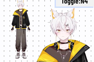 design vtuber model, live2d pro vtuber model, 2d vtuber avatar, live2d rigging