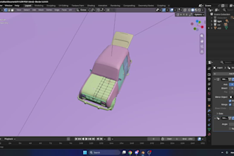 create low poly game props and environment assets