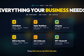build ai chatbot, ai automation, ai agent with zapier, n8n and gpt