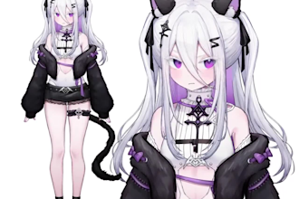 draw and rig live2d vtuber model, anime model, 2d rigging, facial rigging