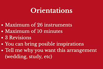 make musical arrangements for you
