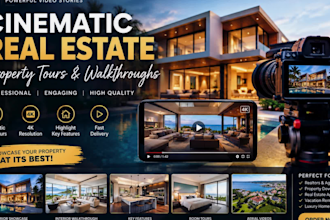 edit cinematic real estate video tours and property walkthroughs realtor video