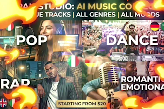 do professional ai music production and custom songwriting