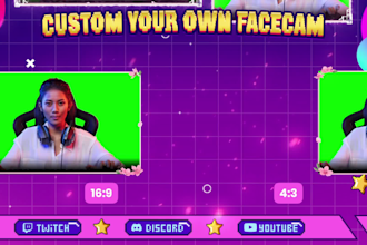 create custom animated facecam overlay and webcam border for twitch