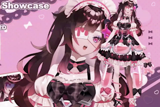 live 2d vtuber models vtuber rigging vtuber anime vtuber model, 2d vtuber model