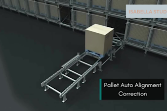 create professional realistic 3d warehouse logistic animation