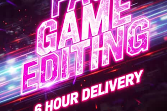 edit your gaming montage, bgmi , free fire reels in 6 hours