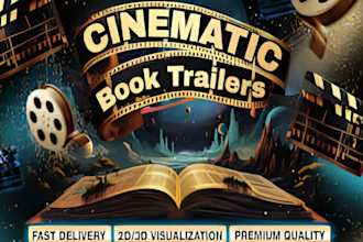 create a cinematic book trailer, teaser, and book promotion video