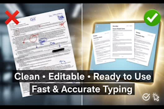provide manual typing, copy typing, and PDF to word