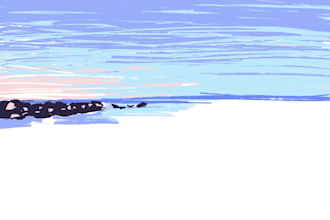 create colorful digital landscape illustrations in procreate