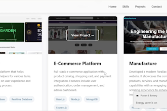 build a responsive react js website, landing page