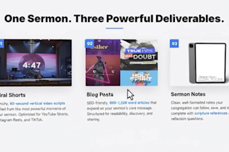 repurpose your sermon into viral shorts, blog posts, and sermon notes