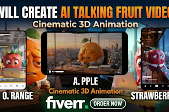 create viral ai talking fruit videos ai talking food, ai funny object ai videos