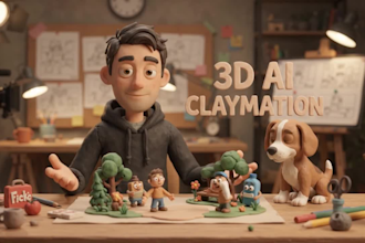 create modern 3d ai claymation animation video ai claymation for brands