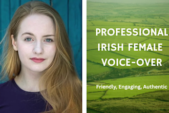 deliver a professional female voiceover from ireland