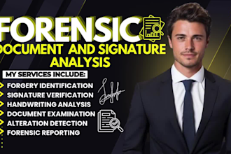 do forensic documents analysis, forensic accounting, authenticity verification