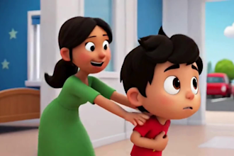 create ai animation, cocomelon style, nursery rhymes, kids learning videos