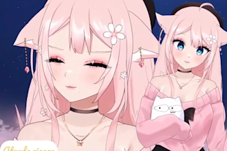 design and rig high quality live 2d vtuber model, 2d vtuber model, vtuber model
