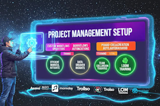 setup trello jira slack vtigar monday CRM notion todiost zapier dubsado clickup