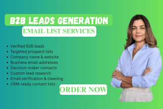 b2blead generation ,prospect ,contact list, smb leads corporate decisionmaker