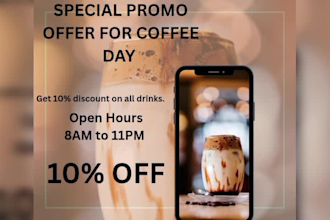 design cafe discount and promo facebook instagram posts