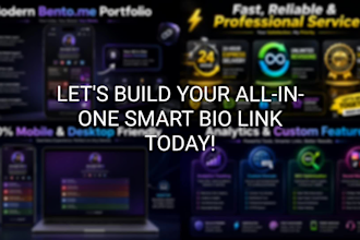 design and setup a custom linktree bio link page or bento me