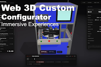 build a 3d product configurator website, colors, materials